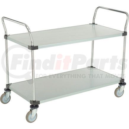 Global Industrial 489064 Nexel&#174; Galvanized Steel Utility Cart 2 Shelves 48x24