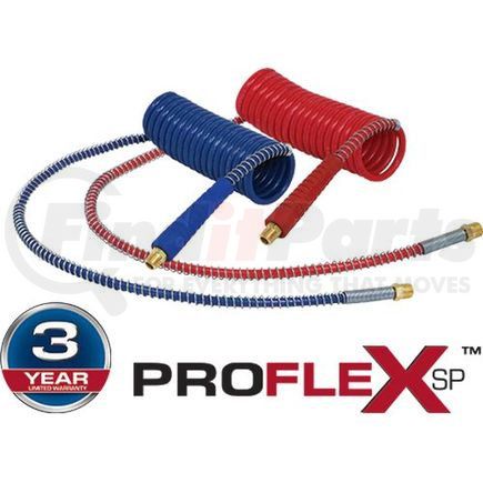 Tectran 17P12-40H Air Brake Hose Assembly - 12 ft., Coil, Red and Blue, Pro-Flex-SP Upgrade