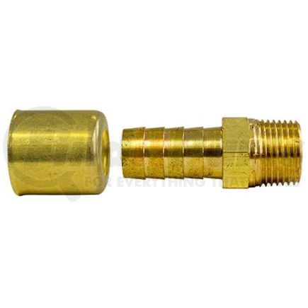 Tectran 1118 Air Brake Air Line Fitting - 1/2 in. I.D Hose, 3/8-18 in. Thread, Male Pipe Rigid Fitting