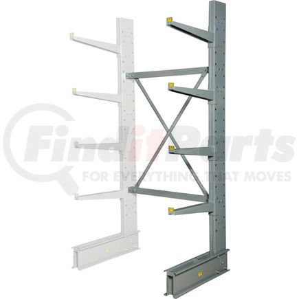 Global Industrial 320822A Global Industrial&#153; Single Sided HD Add-On Cantilever Rack Unit, 48"W x 38"D x 8'H, With Lip