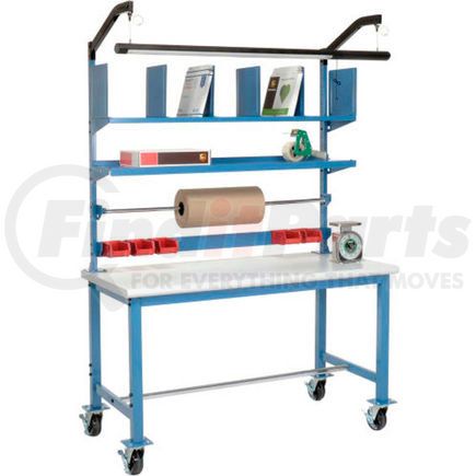 Global Industrial 244193A Global Industrial™ Mobile Packing Workbench Plastic Safety Edge - 60 x 30 with Riser Kit