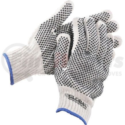 Global Industrial 708351XL Global Industrial&#8482; PVC Dot Knit Gloves, Double-Sided, Black, X-Large, 1-Dozen