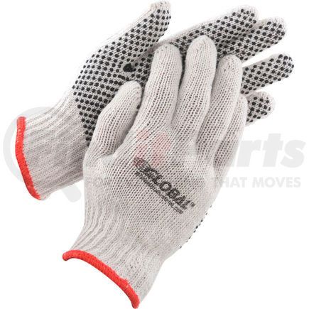 Global Industrial 708352S Global Industrial&#8482; PVC Dot Knit Gloves, Single-Sided, Black, Small, 1-Dozen