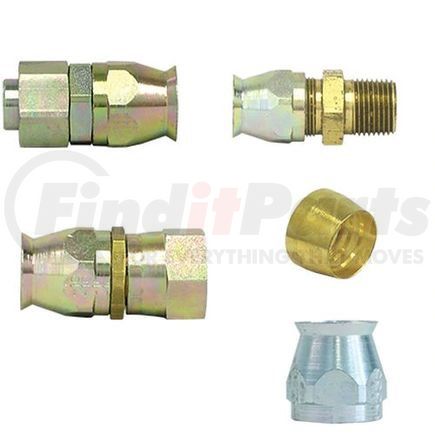 Tectran 19DC-1212 Compression Fitting - Brass, 5/8 in. O.D Hose, 1-1/6 in.-14 Pipe Thread