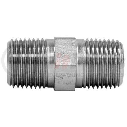 Tectran S1022-D Air Brake Pipe Nipple - Steel, Hex Nipple, 1/2 in. Thread A, 1/2 in. Thread B