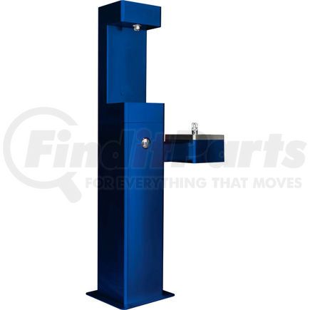 Global Industrial 761216BL Global Industrial&#8482 Outdoor Bottle Filling Station w/ Drinking Fountain, Blue