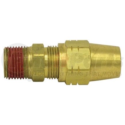 Tectran 1168-6B Air Brake Air Line Connector Fitting - Brass, 3/8 in. Tube, 1/4 in. Pipe Thread, Male