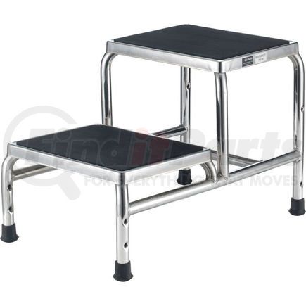 Global Industrial 436961 Global Industrial&#8482; Chrome Two-Step Foot Stool