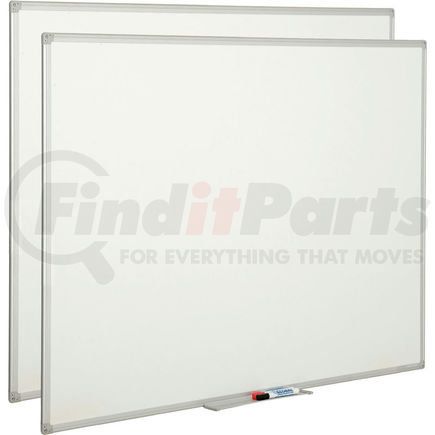 GLOBAL INDUSTRIAL 695315PK Global Industrial&#8482; Melamine Dry Erase Whiteboard - 48 x 36 - Double Sided - Pack of 2