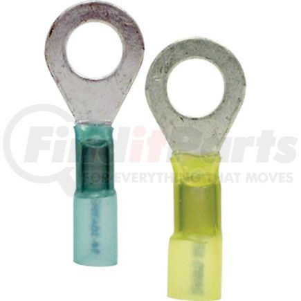 Tectran TY10S Ring Terminal - Yellow, 12-10 Wire Gauge, #10 Stud, Solder and Shrink