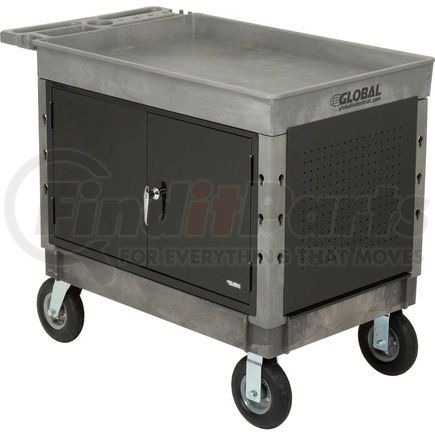 Global Industrial 800326 Global Industrial&#153; Extra Strength Plastic 2 Tray Shelf Maintenance Cart 44x25-1/2 8" Wheels