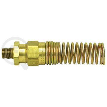 Tectran 102 Pipe Fitting - 3/8 in. I.D Hose, 1/4 in. Pipe Thread, with Spring Guard