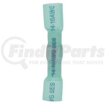 Tectran TBBSC Butt Connector - Blue, 16-14 Wire Gauge, Crimp, Solder and Shrink