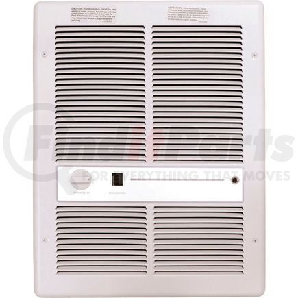 TPI H3317T2SRPW TPI Fan Forced Wall Heater With Summer Fan Switch H3317T2SRPW - 4800W 240V White