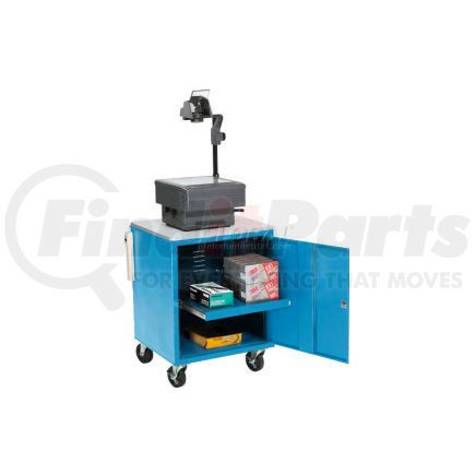 Global Industrial 241659BL Global Industrial&#174; Blue Security Audio Visual Cart 500 Lb. Capacity