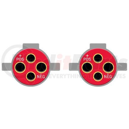 Tectran 7DDB222XW Trailer Power Cable - 12 ft., Double Dual/Single Pole Crossover, Powercoil