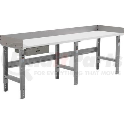 Global Industrial 318735 Global Industrial&#153; 96 x 36 Adj Height Workbench w/Drawer, Plastic Laminate Square Top - Gray