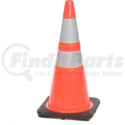 CORTINA SAFETY PRODUCTS 03-500-10 - 28" traffic cone, reflective, orange w/ black base, 7bs, 
