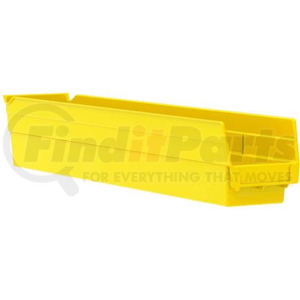 Akro Mils 30124YELLO Akro-Mils Plastic Nesting Storage Shelf Bin 30124 - 4-1/8"W x 23-5/8"D x 4"H Yellow