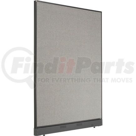Global Industrial 238637NGY Interion&#174; Non-Electric Office Partition Panel with Raceway, 48-1/4"W x 64"H, Gray