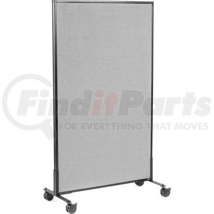 Global Industrial 694956MGY Interion&#174; Mobile Office Partition Panel, 36-1/4"W x 63"H, Gray