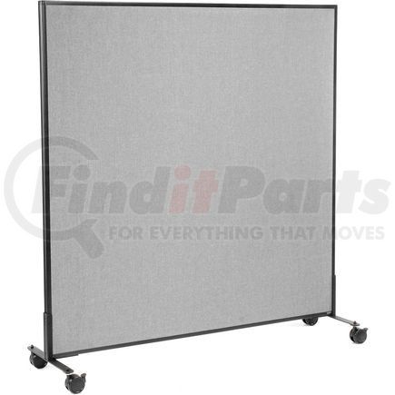 GLOBAL INDUSTRIAL 694962MGY Interion&#174; Mobile Office Partition Panel, 60-1/4"W x 63"H, Gray