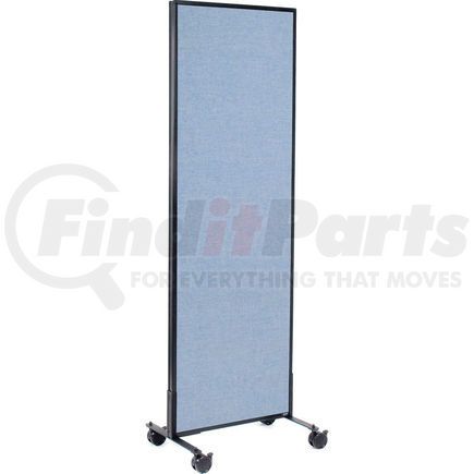 GLOBAL INDUSTRIAL 694954MBL Interion&#174; Mobile Office Partition Panel, 24-1/4"W x 75"H, Blue