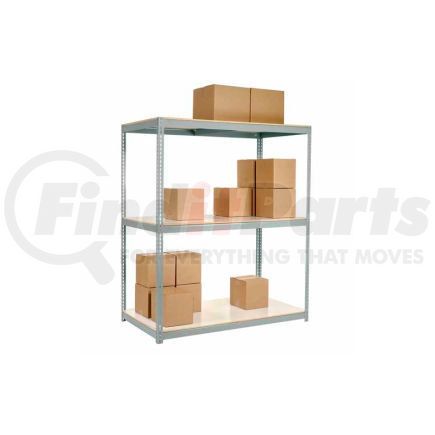 Global Industrial 504204GY Global Industrial™ Wide Span Rack 60Wx36Dx60H, 3 Shelves Laminated Deck 1200 Lb Per Level, Gray