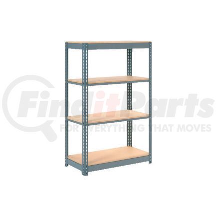 Global Industrial 255661 Global Industrial&#8482; Heavy Duty Shelving 48"W x 24"D x 72"H With 4 Shelves - Wood Deck - Gray