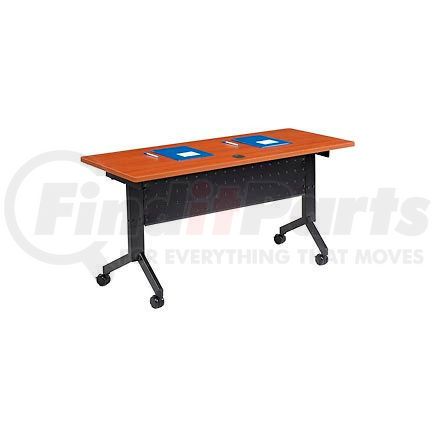 Global Industrial 695124 Interion&#174; Training Table - Flip-Top 60" x 24" - Cherry