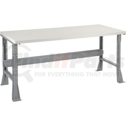 Global Industrial 601424 Global Industrial&#153; 72 x 30 x 34 Fixed Height Workbench Flared Leg - Laminate Square Edge Gray
