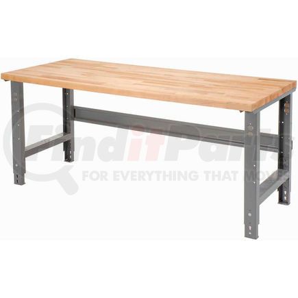Global Industrial 183168 Global Industrial™ Adjustable Height, C-Channel Leg Workbench, Gray Maple Sq. Edge, 72" x 30"