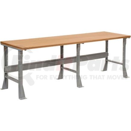 Global Industrial 183448 Global Industrial&#153; 96 x 36 x 34 Fixed Height Workbench Flared Leg - Shop Top Square Edge - Gray