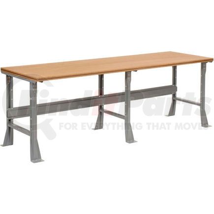 Global Industrial 183448 Global Industrial™ 96 x 36 x 34 Fixed Height Workbench Flared Leg - Shop Top Square Edge - Gray