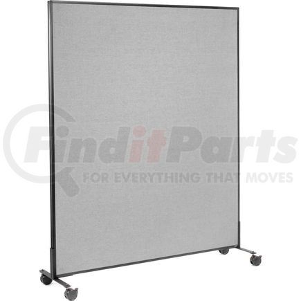 GLOBAL INDUSTRIAL 694963MGY Interion&#174; Mobile Office Partition Panel, 60-1/4"W x 75"H, Gray