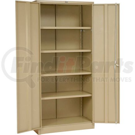 Global Industrial 603355TN Global Industrial&#153; Storage Cabinet, Turn Handle, 36"Wx18"Dx78"H, Tan, Unassembled