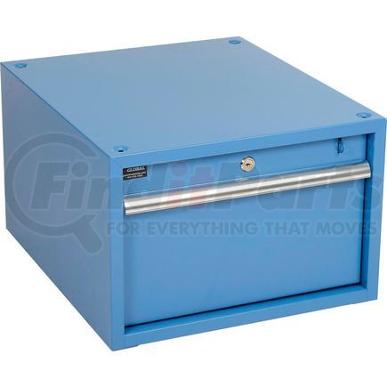 Global Industrial 606958BL Stacking Workbench Drawer 17-1/4"W x 20"D x 12"H - Blue