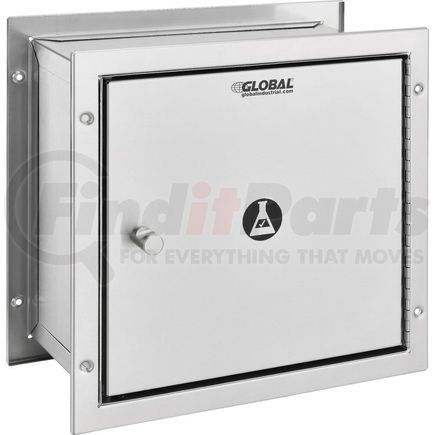 Global Industrial 670148 Global Industrial&#153, Recessed Specimen Pass-Thru Stainless Steel Cabinet, 12-3/4" x 6" x 13-1/4"