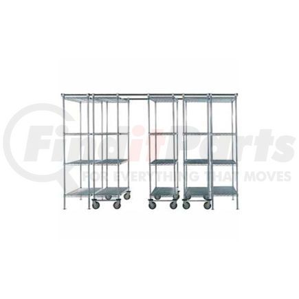 GLOBAL INDUSTRIAL B2177920 Space-Trac 5 Unit Storage Shelving Poly-Z-Brite 48"W x 24"D x 74"H - 14 Ft.