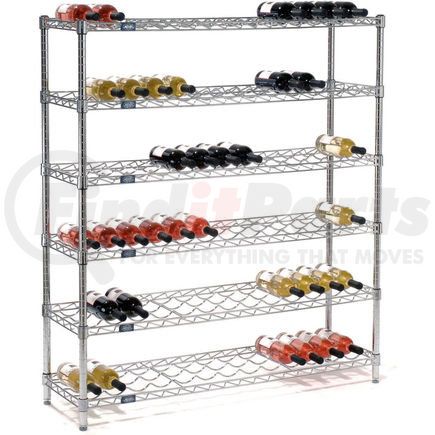 Global Industrial 797147 Nexel&#174; Wine Bottle Rack - 78 Bottle 48"W x 14"D x 54"H, Chrome