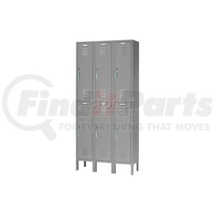 Global Industrial 652149GY Global Industrial™ Capital® Double Tier 6 Door Locker, 12"Wx18"Dx36"H, Gray, Assembled