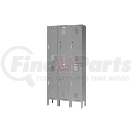 Global Industrial 652149GY Global Industrial&#153; Capital&#174; Double Tier 6 Door Locker, 12"Wx18"Dx36"H, Gray, Assembled