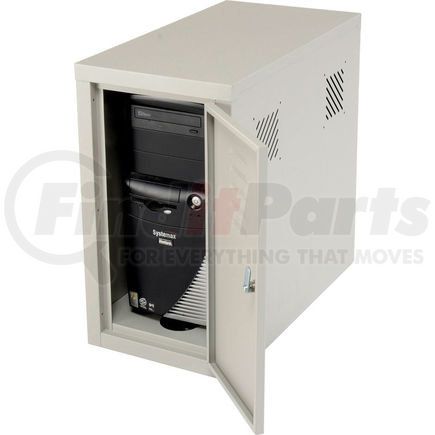 Global Industrial 253700GY Global Industrial&#8482; Security Computer CPU Enclosed Cabinet Side Car, Gray