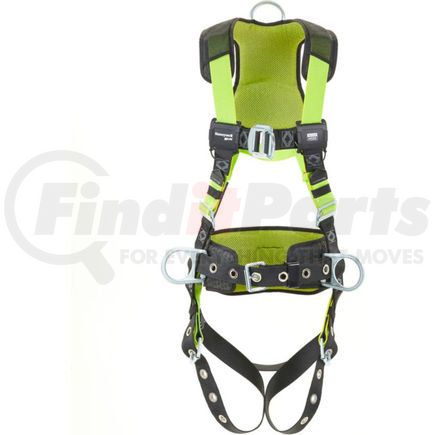North Safety H5IC221102 Miller&#174; H500 Harness Industry Comfort, Tongue Buckle, Side.Front D Ring, L/XL