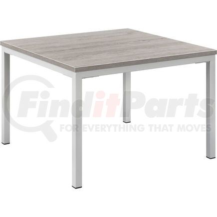 Global Industrial 695754GY Interion&#174; Wood End Table with Steel Frame - 24" x 24" - Gray