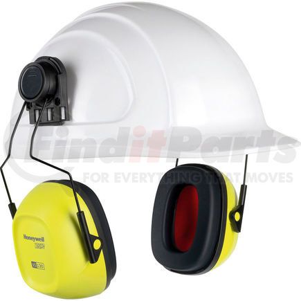 North Safety 1035127-VS Honeywell Verishield&#153; Hard Hat Mounted Ear Muff, 27 dB, Hi Visibility