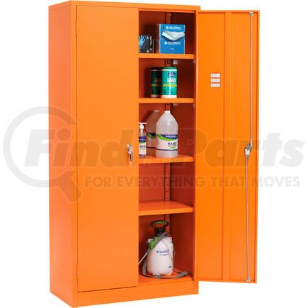 Global Industrial 603599OR Global Industrial&#153; Emergency Preparedness Cabinet, 36"Wx18"Dx78"H, Orange, Assembled