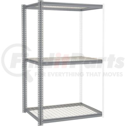 Global Industrial 581059GY Global Industrial&#153; High Cap. Add-On Rack 48Wx36Dx96H 3 Levels Wire Deck 1500 Lb. Per Level GRY