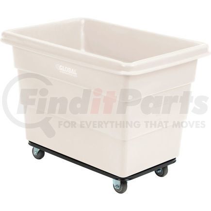 Global Industrial 800312WH Global Industrial&#8482; Plastic Bulk Box Truck, 8 Bushel, Steel Chassis Base White