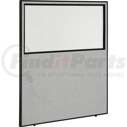 Global Industrial 694665WGY Interion&#174; Office Partition Panel with Partial Window, 60-1/4"W x 72"H, Gray